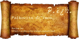 Palkovits Álmos névjegykártya