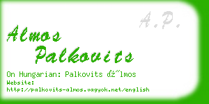 almos palkovits business card